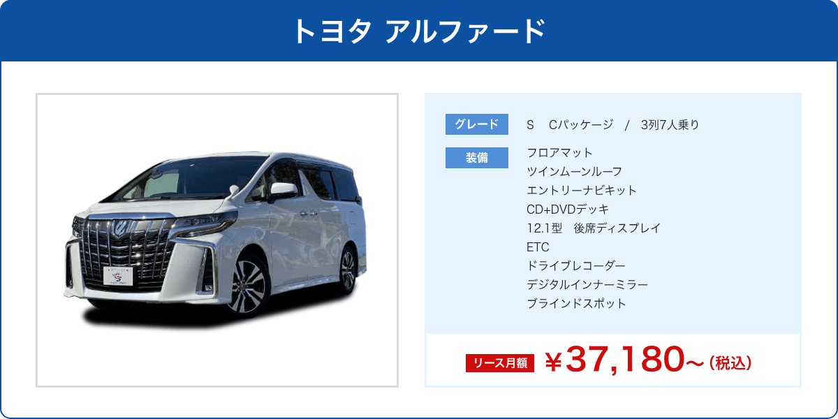 アルファードのプラン