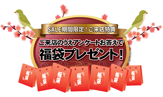 新春初売SALE限定！豪華特典 Wでお得なセール