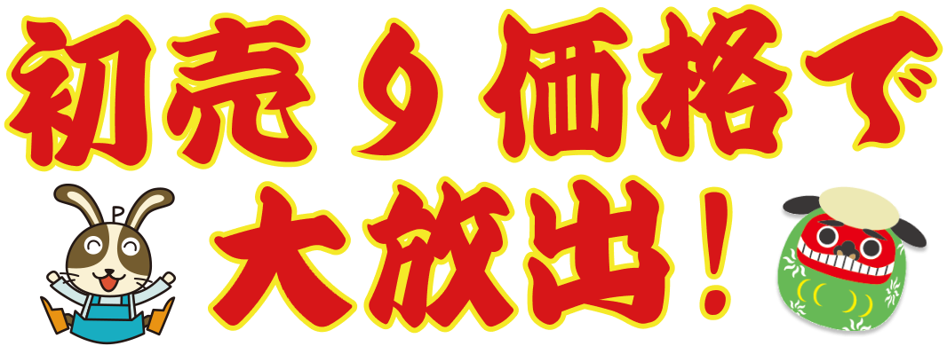 初売り価格で大放出！