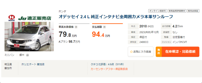 ホンダ・オデッセイ