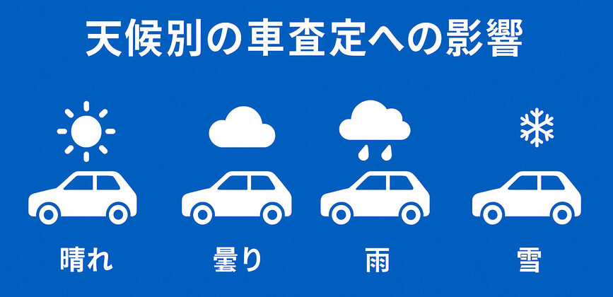 天気別の車査定への影響