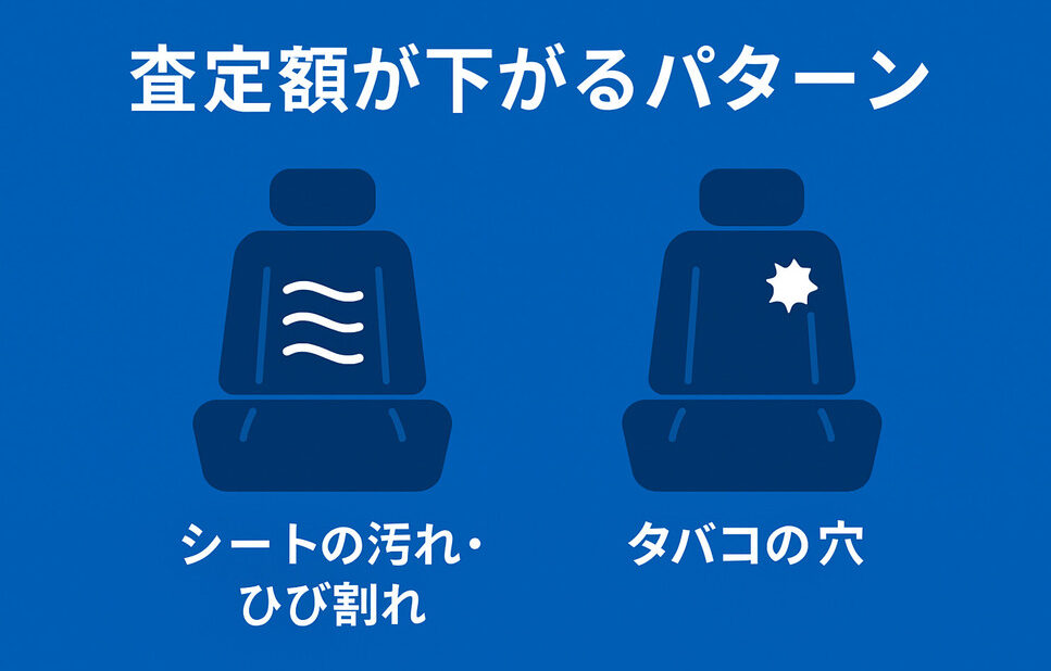 本革シート_査定額ダウン