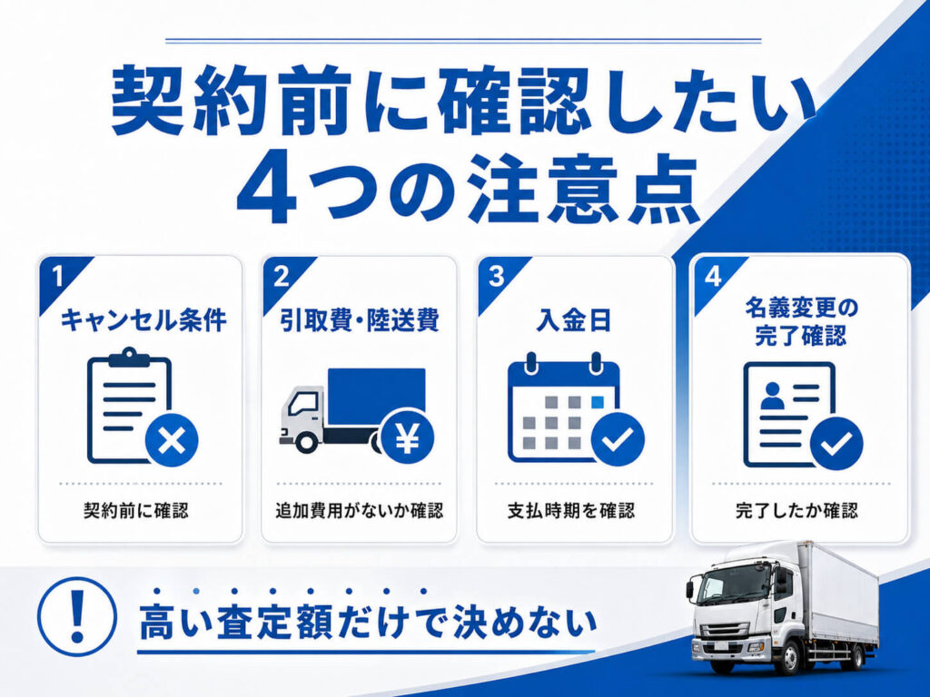 契約前に確認したい4つの注意点